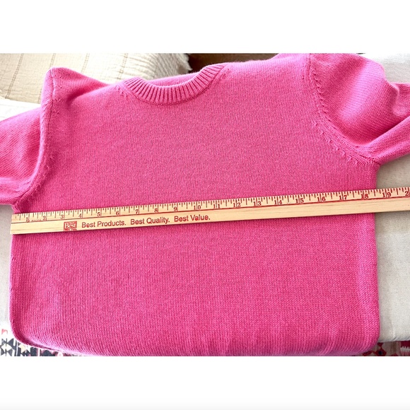 MICHAEL KORS 100% Cashmere Crewneck Sweater in Carnation Pink -EUC!! - L - Picture 6 of 9